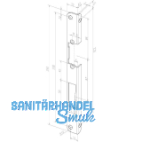 Winkelschlie�blech IW rund, links, 250 x 22x 12 mm, Edelstahl (51535-04)