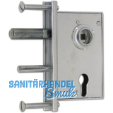 AMF Gittertorschloss 107 PZW, DM 50, U-Stulp, Riegel 10 x 54 mm, Stahl verzinkt