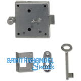 Abortfallen mit 2 Schl�ssel, Stahl verzinkt