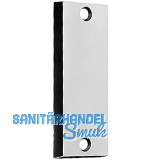 AMF Blindrosette 498, eckig, 87 x 32 x 7 mm, Aluminium silber eloxiert