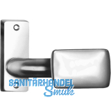 AMF Knopfkurzschild 485 gekr�pft, drehbar, 87x32x7mm,Knopf 65x44mm,silber elox.