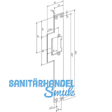 Lappenschlie�blech Lap lang, eckig ohne Riegelausschnitt,rechts,Stahl goldf�rbig