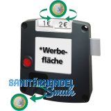 Pfandschloss Safe-O-Mat twin coin, rechts, Kunststoff grau