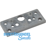 MARCHESI Distanzplatte f�r Zusatzschloss, 5 mm, Zinkdruckguss silberf�rbig