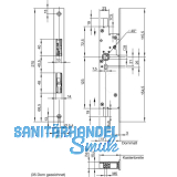 WILKA Fluchtt�rtreibriegel 6663, DM 35 mm, Stulp 270 x 24 x 3 mm, Edelstahl