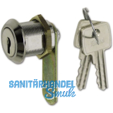 Blechmontagezylinder 19 mm, verschiedensperrend, Messing verchromt