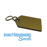 Hotelschl�sselanh�nger - flach, 50 mm, ohne Gummi, Aluminium gold eloxiert