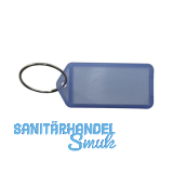 Schl�sselanh�nger - mit Papiereinlage, Kunststoff transparent blau