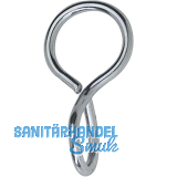 S-Haken - gedreht, Stahl vernickelt