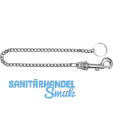 Schl�sselkette - mit Jeans Haken, L�nge 460 mm, Stahl vernickelt