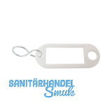 Schl�sselanh�nger - mit Aufh�ngeloch, Kunststoff wei�