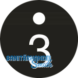 Schl�sselnummer - � 25, Nummer 3, Aluminium schwarz eloxiert