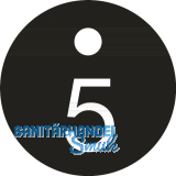 Schl�sselnummer - � 25, Nummer 5, Aluminium schwarz eloxiert