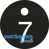 Schl�sselnummer - � 25, Nummer 7, Aluminium schwarz eloxiert