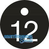 Schl�sselnummer - � 25, Nummer 12, Aluminium schwarz eloxiert