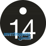 Schl�sselnummer - � 25, Nummer 14, Aluminium schwarz eloxiert