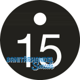 Schl�sselnummer - � 25, Nummer 15, Aluminium schwarz eloxiert