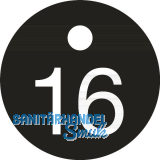 Schl�sselnummer - � 25, Nummer 16, Aluminium schwarz eloxiert