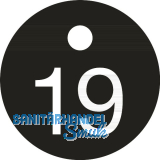 Schl�sselnummer - � 25, Nummer 19, Aluminium schwarz eloxiert