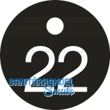 Schl�sselnummer - � 25, Nummer 22, Aluminium schwarz eloxiert