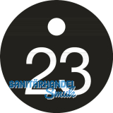 Schl�sselnummer - � 25, Nummer 23, Aluminium schwarz eloxiert