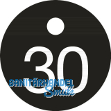 Schl�sselnummer - � 25, Nummer 30, Aluminium schwarz eloxiert