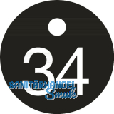 Schl�sselnummer - � 25, Nummer 34, Aluminium schwarz eloxiert