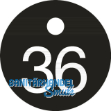 Schl�sselnummer - � 25, Nummer 36, Aluminium schwarz eloxiert