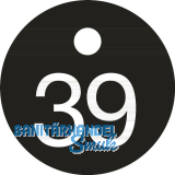 Schl�sselnummer - � 25, Nummer 39, Aluminium schwarz eloxiert