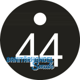 Schl�sselnummer - � 25, Nummer 44, Aluminium schwarz eloxiert