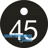 Schl�sselnummer - � 25, Nummer 45, Aluminium schwarz eloxiert