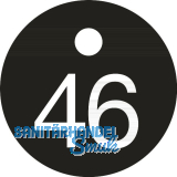 Schl�sselnummer - � 25, Nummer 46, Aluminium schwarz eloxiert