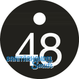 Schl�sselnummer - � 25, Nummer 48, Aluminium schwarz eloxiert