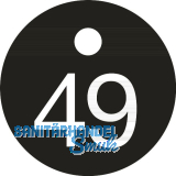 Schl�sselnummer - � 25, Nummer 49, Aluminium schwarz eloxiert