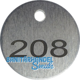Schl�sselnummer mit Gravur � 30 mm, Aluminium blank