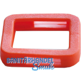 Kennring eckig, f�r Zylinderschl�ssel, Kunststoff rot