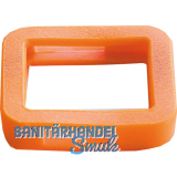 Kennring eckig, f�r Zylinderschl�ssel, Kunststoff orange