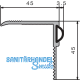 Alumat Dichtungsschiene ARB 1, silber eloxiert, auf Ma� geschnitten