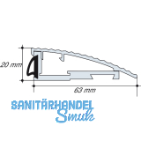 Alumat Dichtungsschiene AKS, silber eloxiert, auf Ma� geschnitten