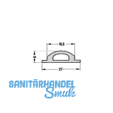 Dichtung zu Halteprofil oben und unten, Kunststoff ATPK schwarz, auf Ma�