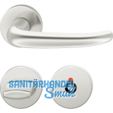 FSB Objekt Dr�ckergarnitur 72 1023 AGL auf Rosette WC DIN, silber eloxiert