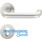 FSB Objekt Dr�ckergarnitur 72 1070 AGL auf Rosette PZ, silber eloxiert