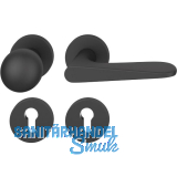 FSB Wechselgarnitur 12 1144 ASL auf Rosette PZ, Knopf fest, schwarz matt