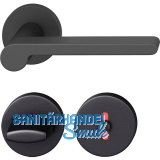 FSB Dr�ckergarnitur 12 1021 ASL auf Rosette WC, schwarz matt