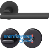 FSB Dr�ckergarnitur 12 1035 ASL auf Rosette WC, schwarz matt
