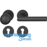 FSB Wechselgarnitur 12 1076 ASL auf Rosette PZ, Knopf drehbar, schwarz matt