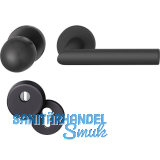 FSB Haust�rwechselgarnitur 12 1076 mit Kernziehschutz, Aluminium schwarz matt