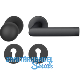 FSB Wechselgarnitur 12 1108 ASL auf Rosette PZ, Knopf fest, schwarz matt