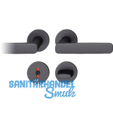 FSB Dr�ckergarnitur 12 1289 ASL auf Rosette WC DIN, schwarz matt