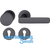 FSB Wechselgarnitur 12 1289 ASL auf Rosette PZ, Knopf fest, schwarz matt